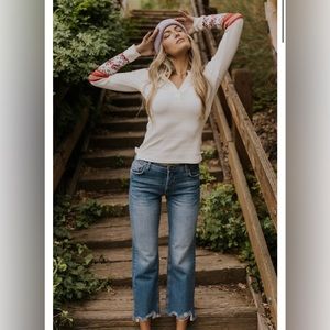 NWT Free People Mikah Layering Cuff Knit Top